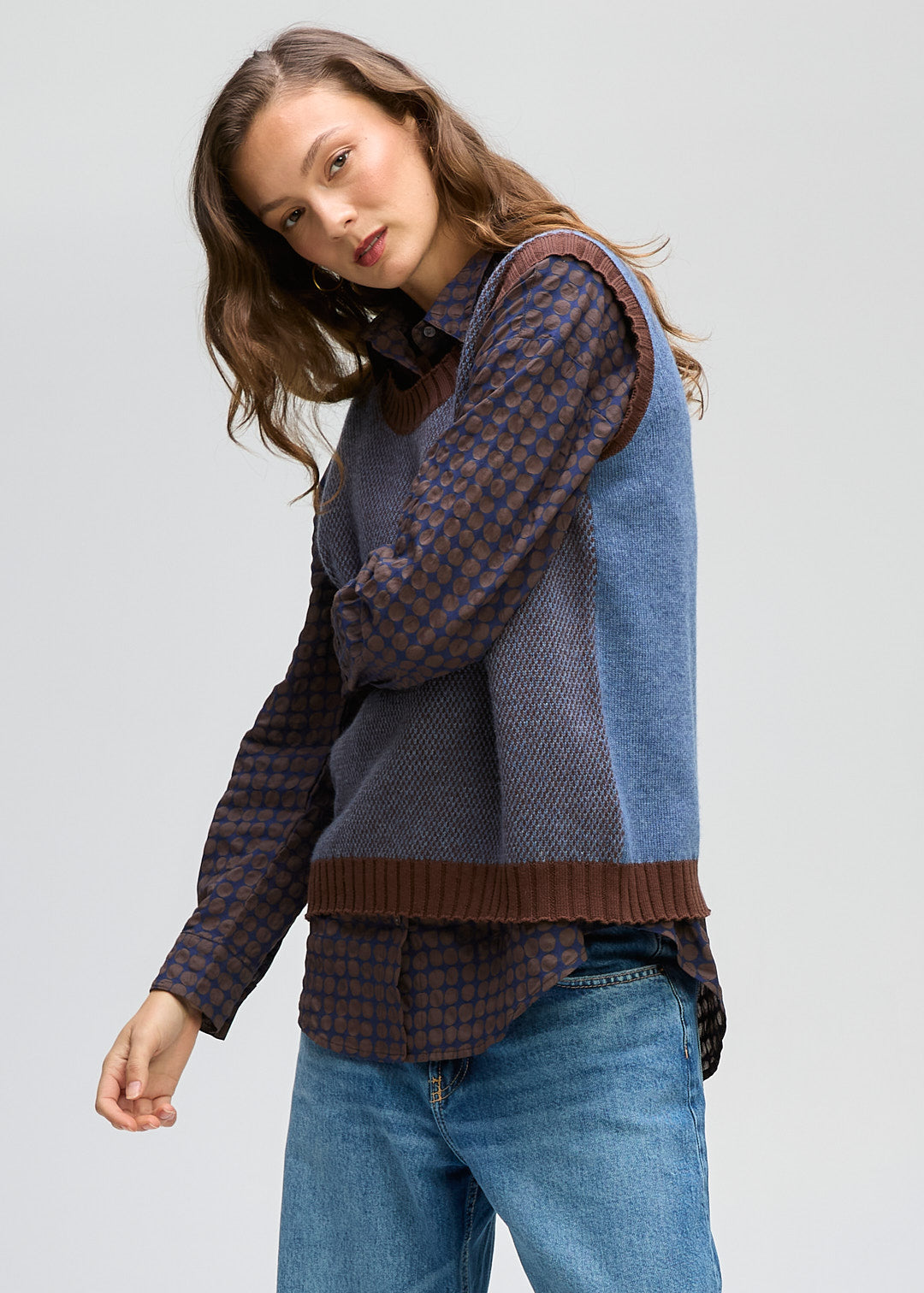 LD+Co - Poker Dot Shirt - Cocoa Spot