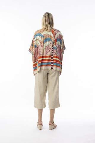 Orientique - Ponta Verde Oversized V Neck Top