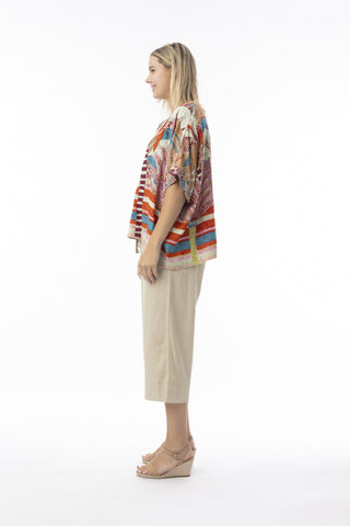 Orientique - Ponta Verde Oversized V Neck Top