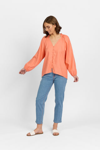 Knewe - Portia Shirt-Coral