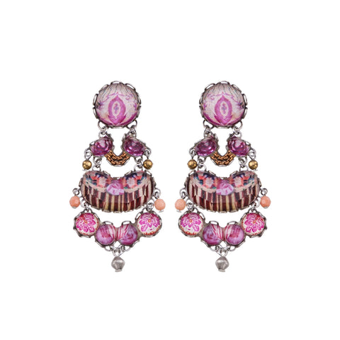 Ayala Bar - R2225 Jasmin Vibrant Earring-Rose Embrace Set