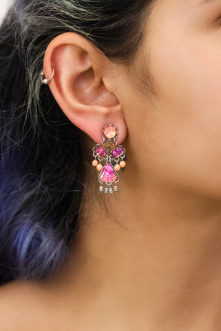 Ayala Bar - R2227 Holly Playful Earring-Rose Embrace Set