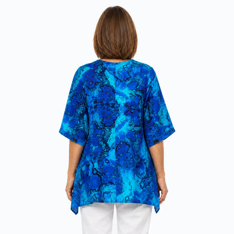 Claire Powell - A Line Bemberg Silk Shirt-Reef