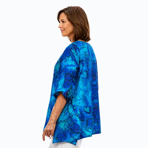 Claire Powell - A Line Bemberg Silk Shirt-Reef