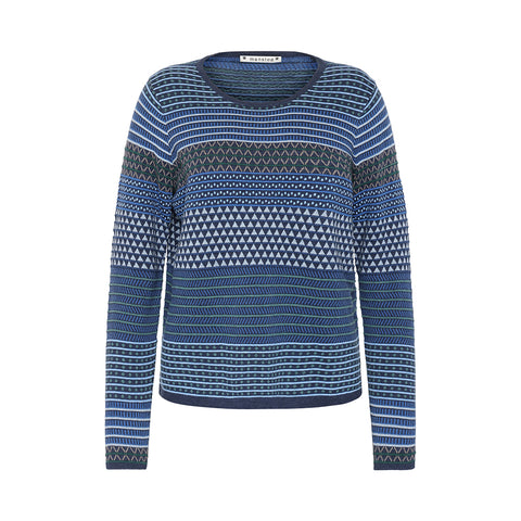 Mansted - Rihanna Eco Pyramid Crew Knit-Navy