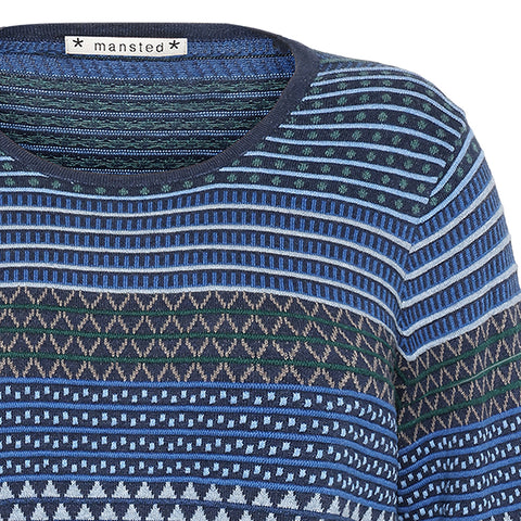 Mansted - Rihanna Eco Pyramid Crew Knit-Navy