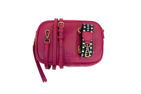 Rare Rabbit - Rosie Leather Crossbody Bag-Magenta
