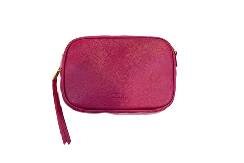 Rare Rabbit - Rosie Leather Crossbody Bag-Magenta