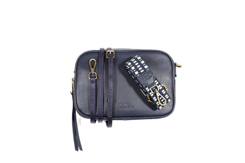 Rare Rabbit - Rosie Leather Crossbody Bag-Navy