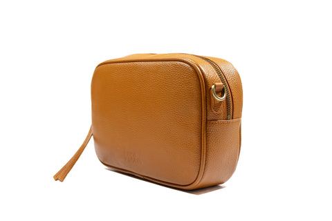 Rare Rabbit - Rosie Leather Crossbody Bag-Tan