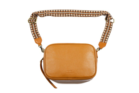 Rare Rabbit - Rosie Leather Crossbody Bag-Tan