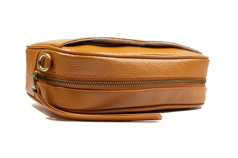 Rare Rabbit - Rosie Leather Crossbody Bag-Tan