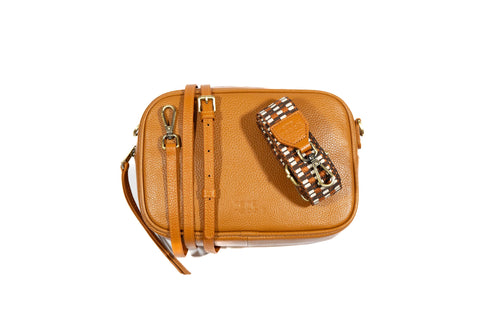 Rare Rabbit - Rosie Leather Crossbody Bag-Tan
