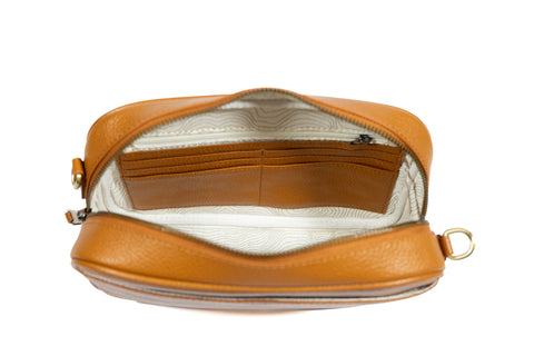 Rare Rabbit - Rosie Leather Crossbody Bag-Tan