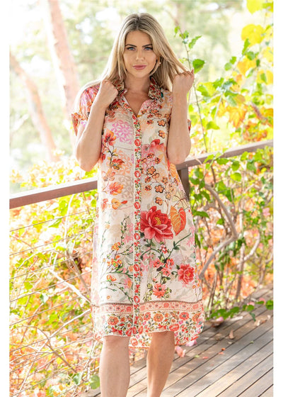 Cienna - Rouge Bloom Dresden Dress