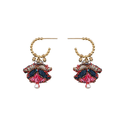 Ayala Bar - SE2263 Zara Small Hoop Earrings-Embroidered Garden Set