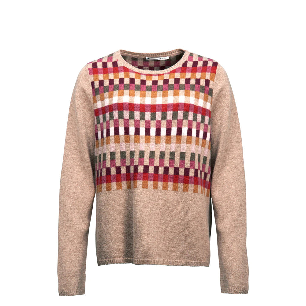 Mansted - Salka Cubist Lambswool Crew Oat
