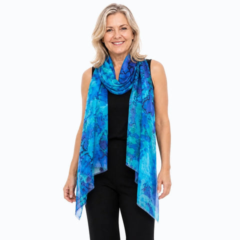Claire Powell - Silk Scarf Reef