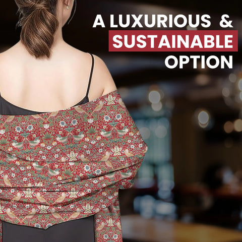 Artico - Scarf William Morris Strawberry Thief Red