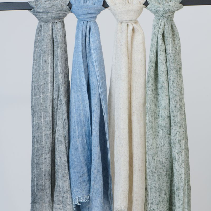 Namastai - Checked Wool Blend Scarf - Assorted