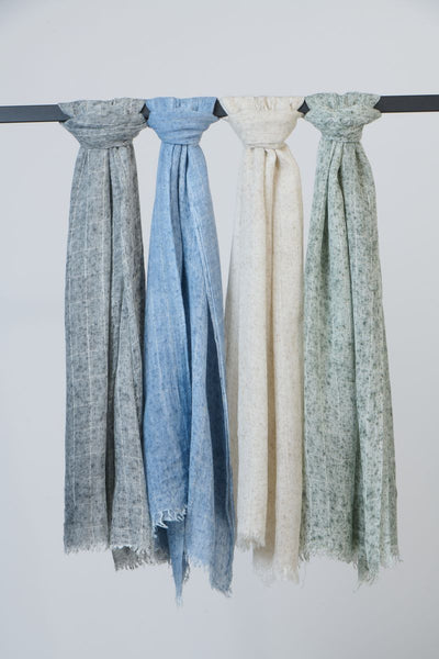 Namastai - Checked Wool Blend Scarf - Assorted