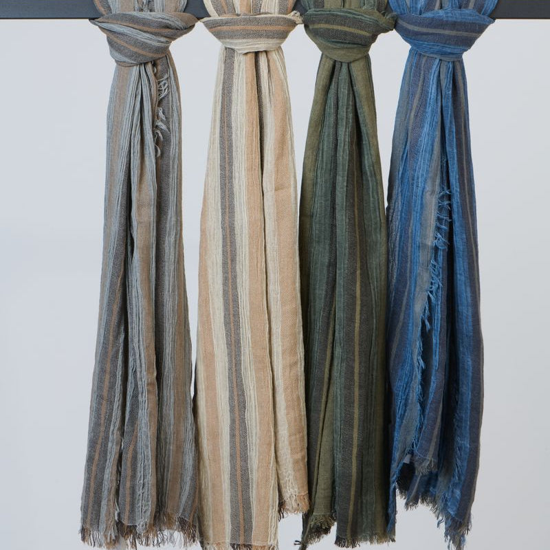 Namastai - Striped Viscose Scarf - Assorted
