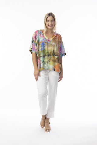 Orientique - Digital Boxy Top-Scenic