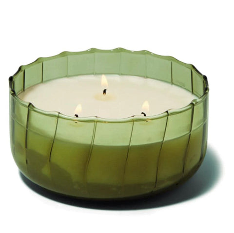 Ribbed Borosilicate Glass  Candle