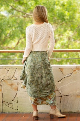 Cienna - Double Layer Wrap Skirt - Sherwood