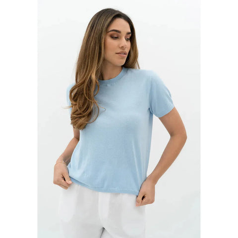 Humidity - Signature Knit Tee Soft Blue