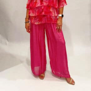 La Strada - Silky Lined Pants - Fuchsia