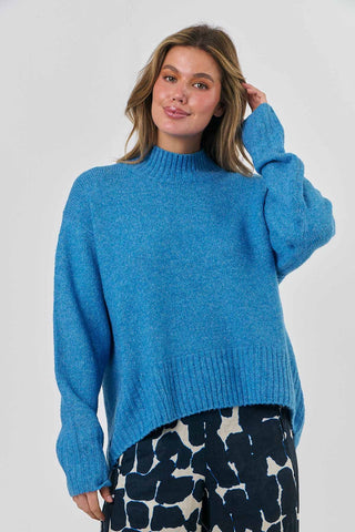 Naturals by O&J - Mock Neck Jumper-Skylight