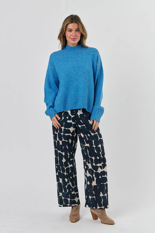 Naturals by O&J - Mock Neck Jumper-Skylight