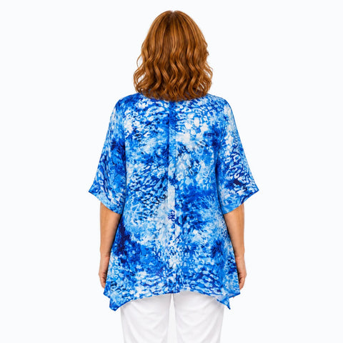 Claire Powell - A Line Bemberg Silk Shirt-Snow Cat