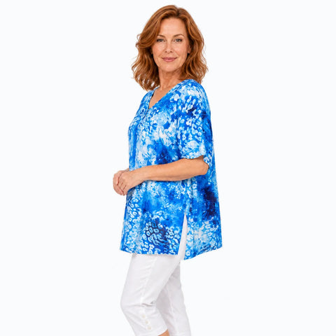 Claire Powell - A Line Bemberg Silk Shirt-Snow Cat