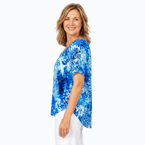 Claire Powell - Modal V Neck Top-Snow Cat