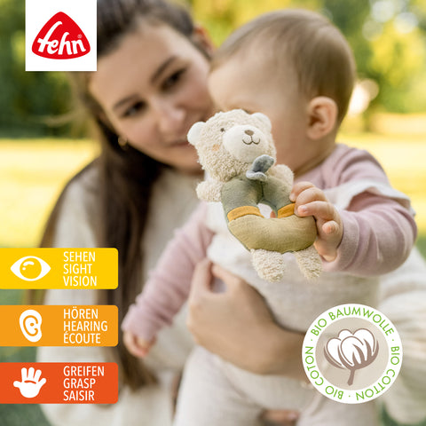 FehnNATUR - Soft Ring Rattle-Bear