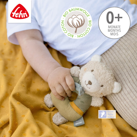 FehnNATUR - Soft Ring Rattle-Bear
