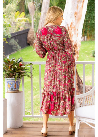 Cienna - Frill Wrap Dress-Sofia