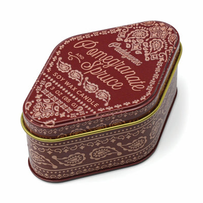 Paddywax - Station 3.5oz/99g Printed Tin - Pomegranate Spruce