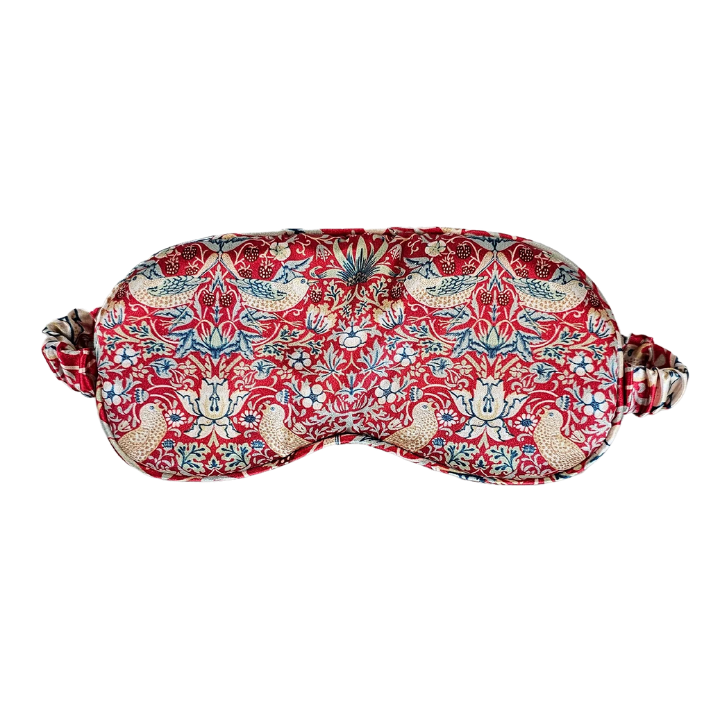 William Morris Lavender Scented Strawberry Thief Satin Eye Mask Melange