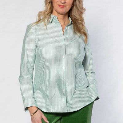 Equinox - Stripe Long Sleeve Shirt - Soft Green