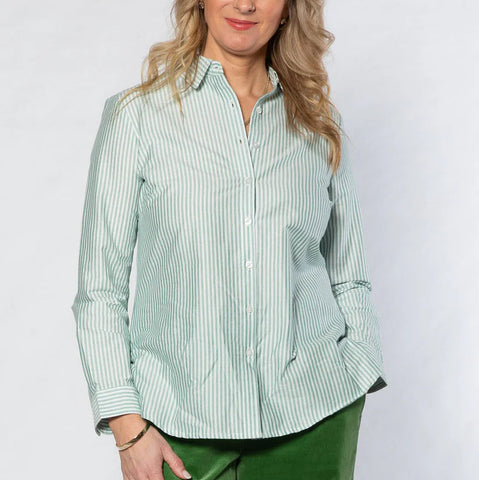 Equinox - Stripe Long Sleeve Shirt - Soft Green