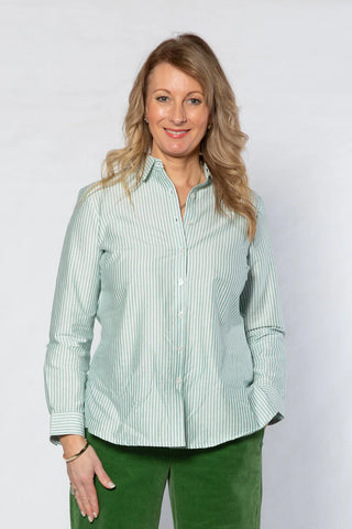 Equinox - Stripe Long Sleeve Shirt - Soft Green