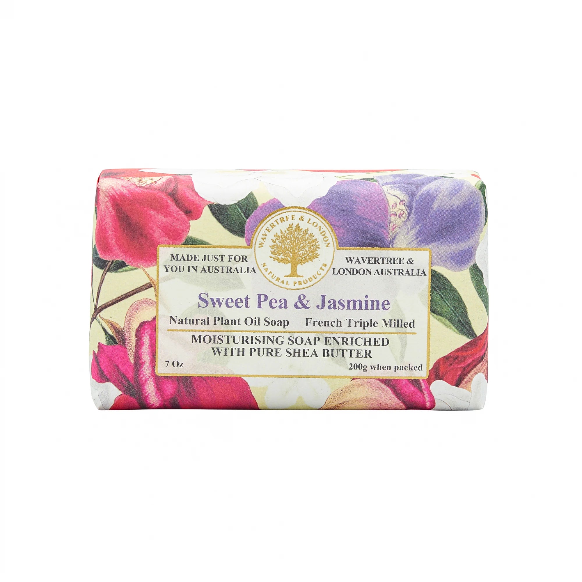 Wavertree & London - Sweet Pea & Jasmine Soap Bar 200g