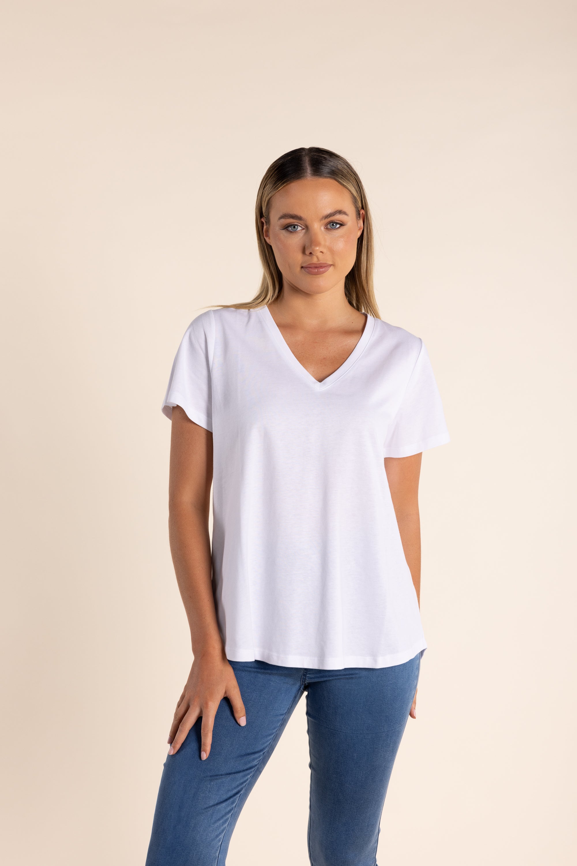 Two T's - Everyday V Neck T-Shirt Assorted