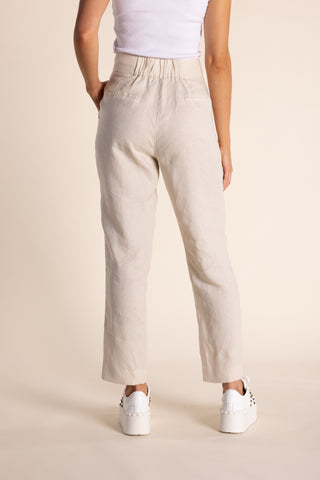 Two T's - Linen 7/8 Pant-Natural