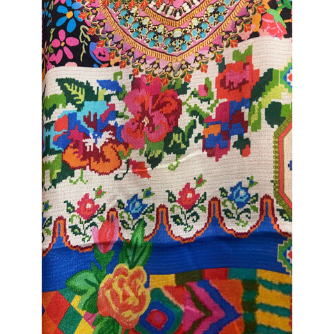 Melange -  Multi Patch Tapestry Print Easy Top