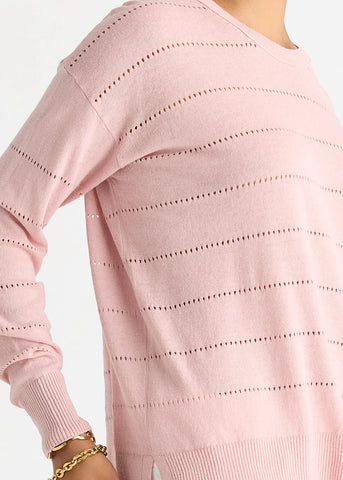 LD+Co - Textured Linen Jumper - Rose