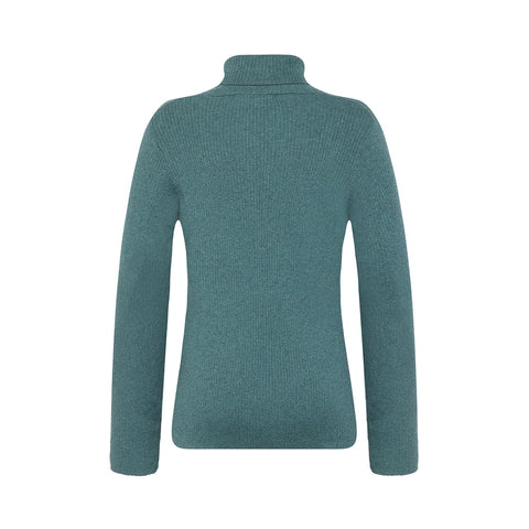 Mansted - Tilda 1 Ply Eco Cotton Turtle Neck Knit-DK Sea